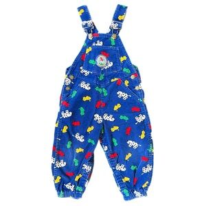 OshKosh B'gosh Blue Kids Overalls with Colorful Print